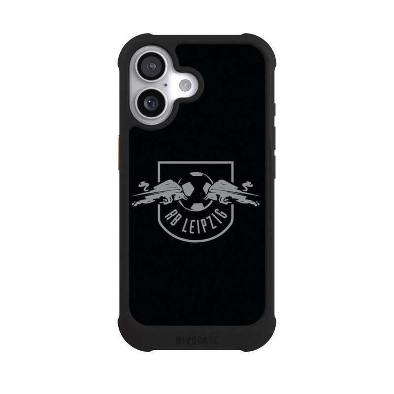 iPhone 17 NIVOmax Graues RB Leipzig Logo auf Schwarz