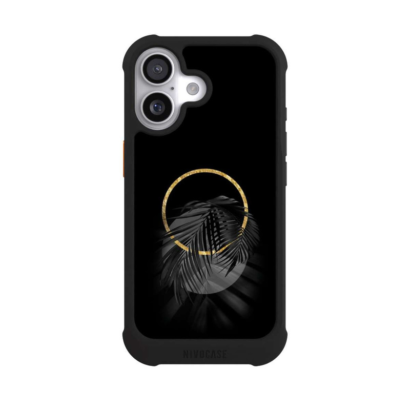 iPhone 17 NIVOmax Black Tropical Leaf