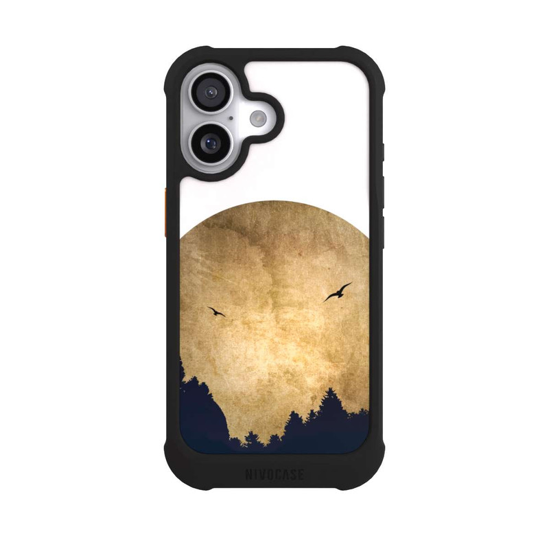 iPhone 17 NIVOmax Zwei Vögel vor Mond