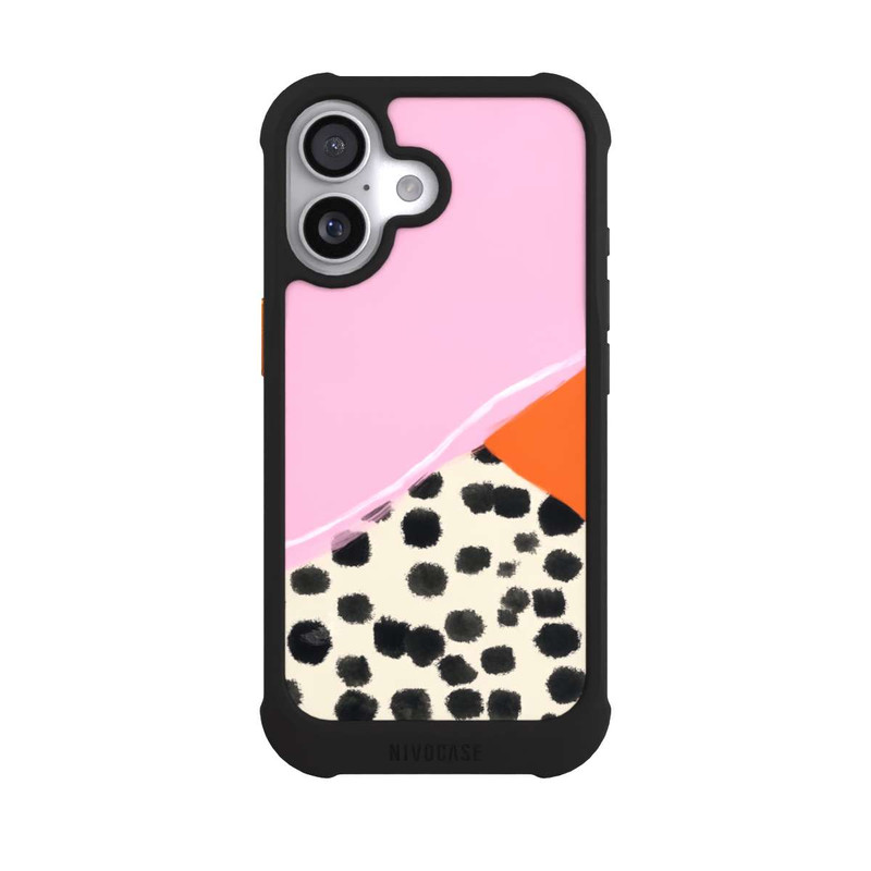 iPhone 17 NIVOmax Rosa und Orange Gepunkteter Hintergrund