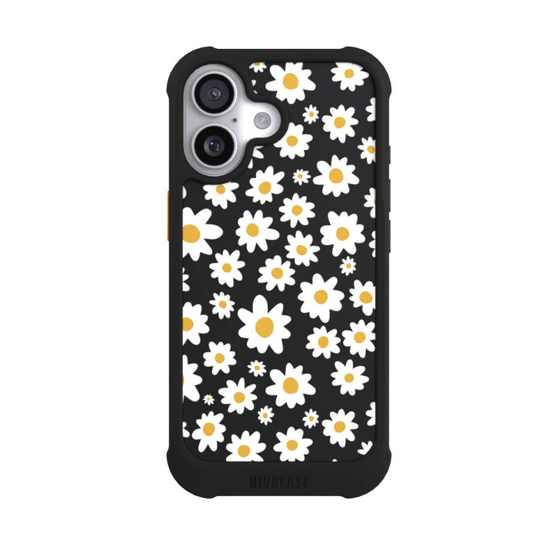 iPhone 17 NIVOmax Daisy Flower Seamless Pattern Transparent