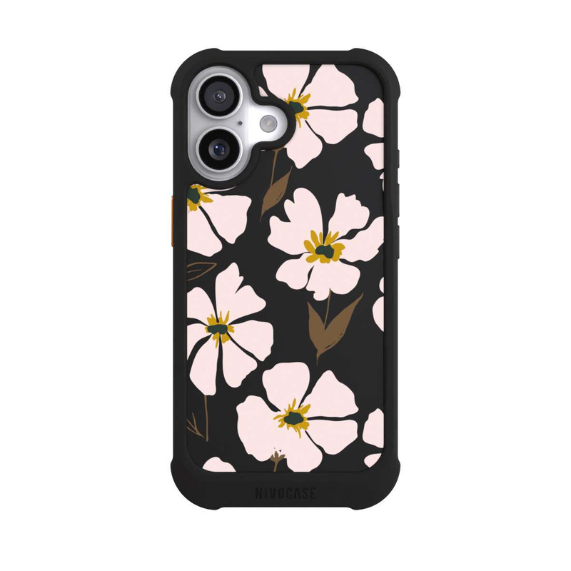 iPhone 17 NIVOmax Simple Pastell Flowers Rose Transparent