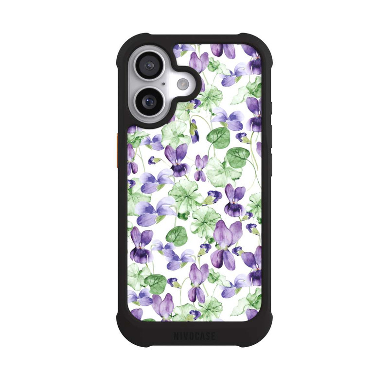 iPhone 17 NIVOmax Purple Wildflowers Pattern Watercolor