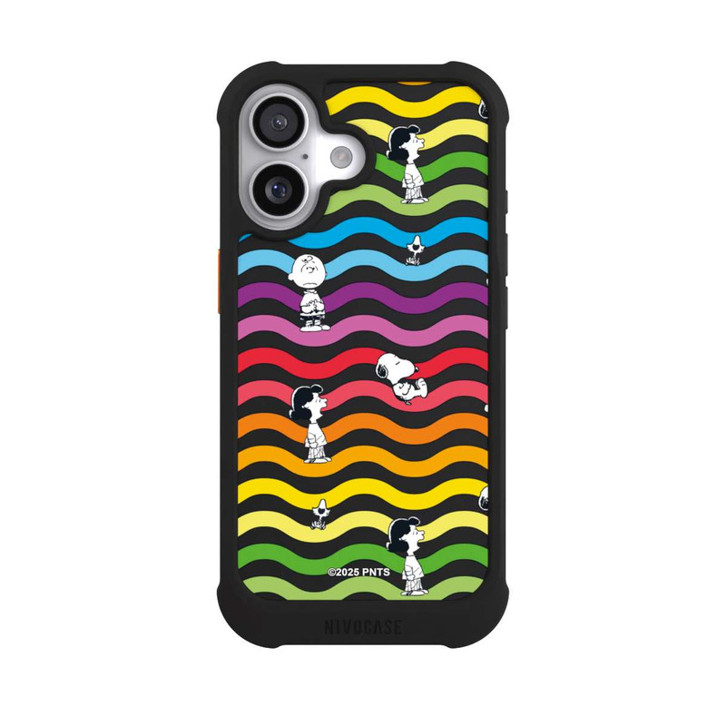 iPhone 17 NIVOmax Snoopy Pattern Rainbow Transparent