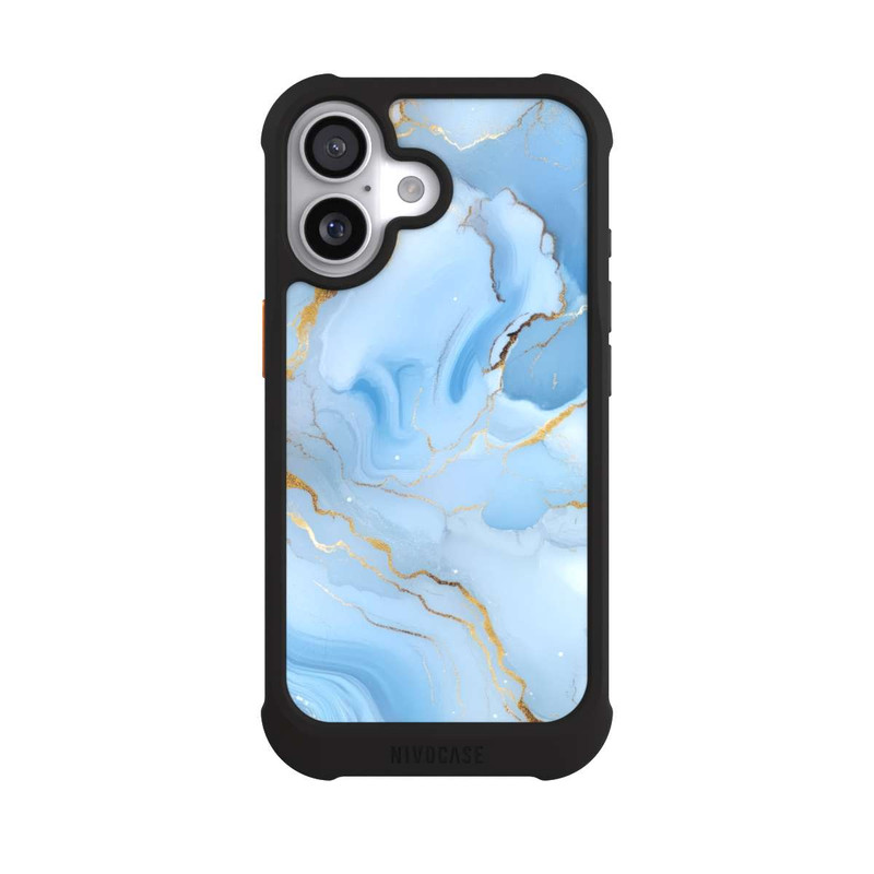 iPhone 17 NIVOmax Blue Marble Goldprint