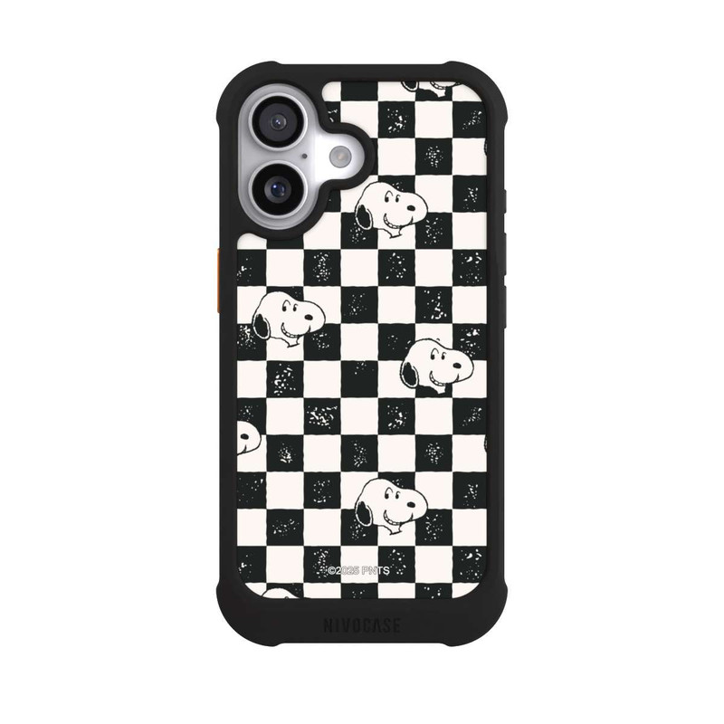 iPhone 17 NIVOmax Snoopy Heads Checked Pattern