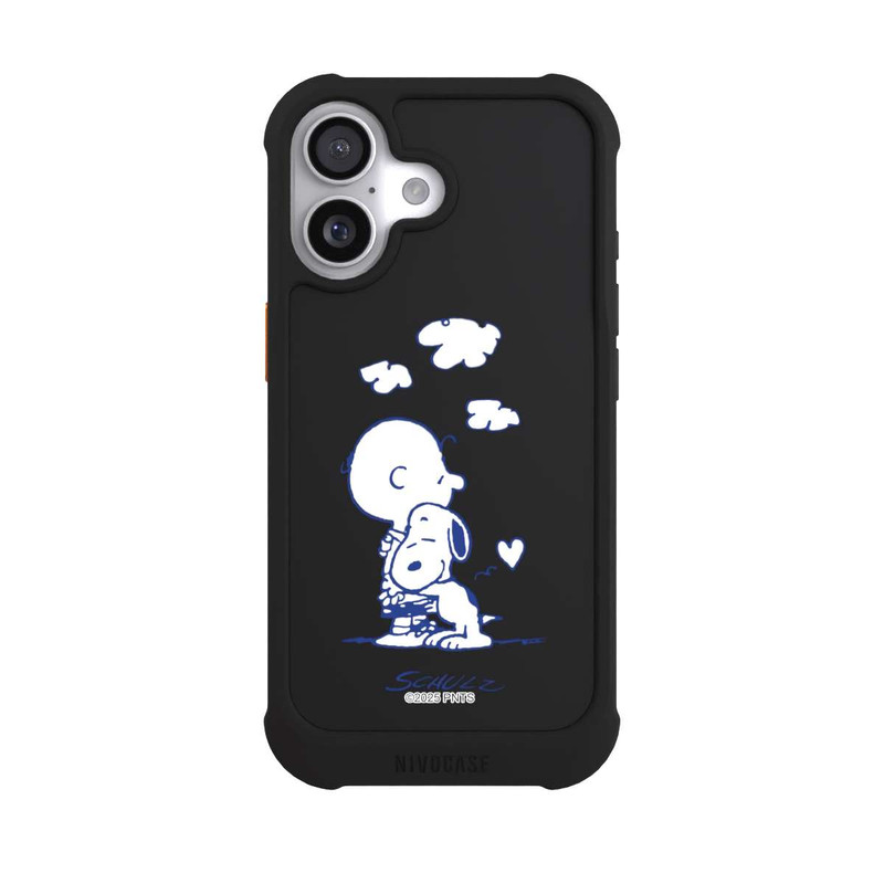 iPhone 17 NIVOmax Peanuts Charlie Brown Snoopy Hug Transparent