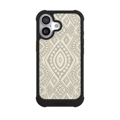  NIVOmax Boho Geometric Mosaic Pattern Neutral Grey and Beige