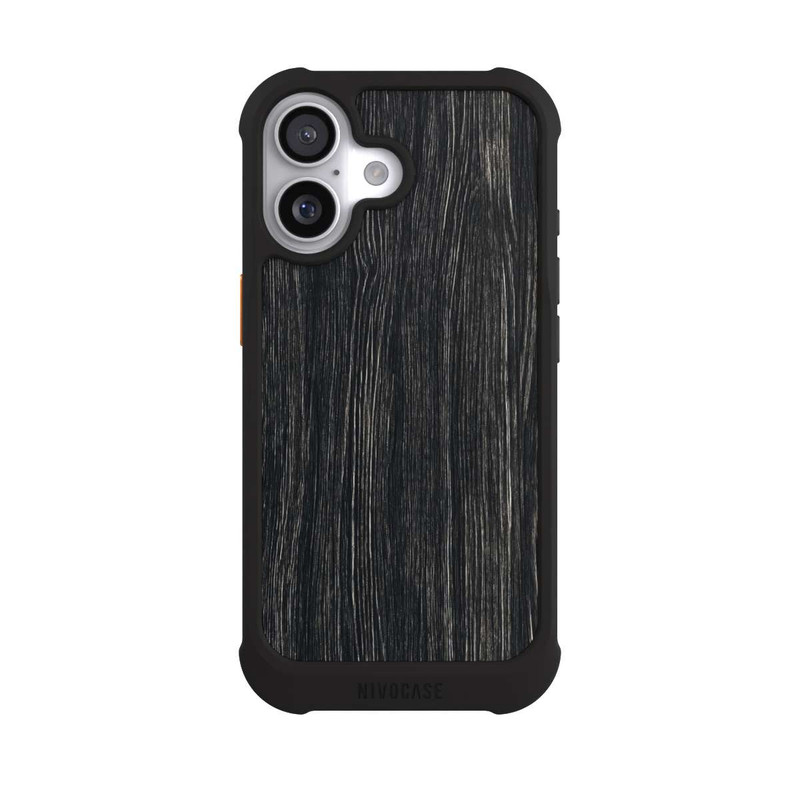 iPhone 17 NIVOmax Texture du Bois Foncé