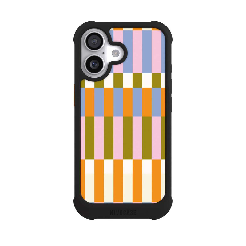 iPhone 17 NIVOmax Thème à Carreaux Colorés et Audacieux