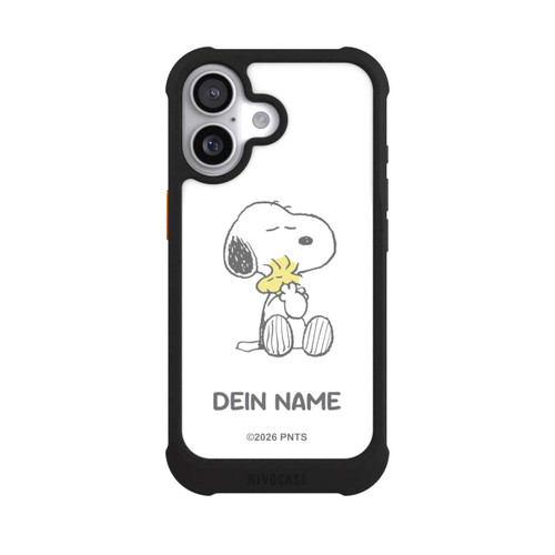 Apple iPhone 17 NIVOmax Snoopy And Woodstock Cuddling Personalisierbar