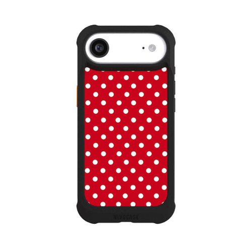 Apple iPhone Air NIVOmax Polka Dots Dunkelrot und Weiß