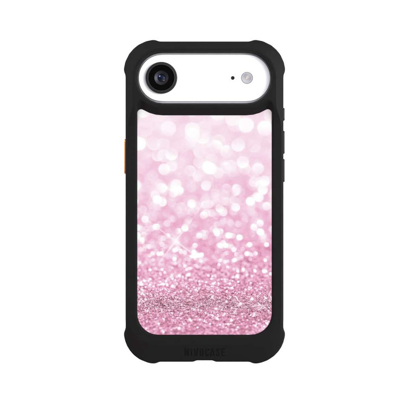 iPhone Air NIVOmax Pluie de paillettes roses look