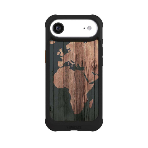 Apple iPhone Air NIVOmax Carte du Monde Effet bois