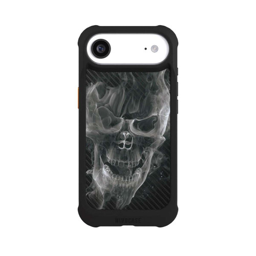 Apple iPhone Air NIVOmax rauchender Totenkopf Carbon