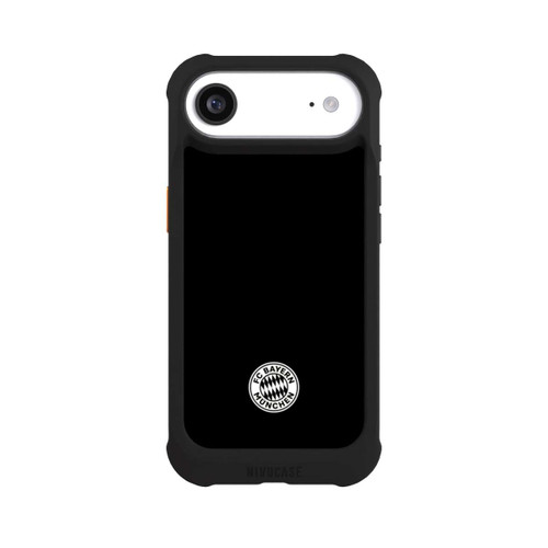 Apple iPhone Air NIVOmax Klassisches FCB Logo Klein - Weiß auf Schwarz