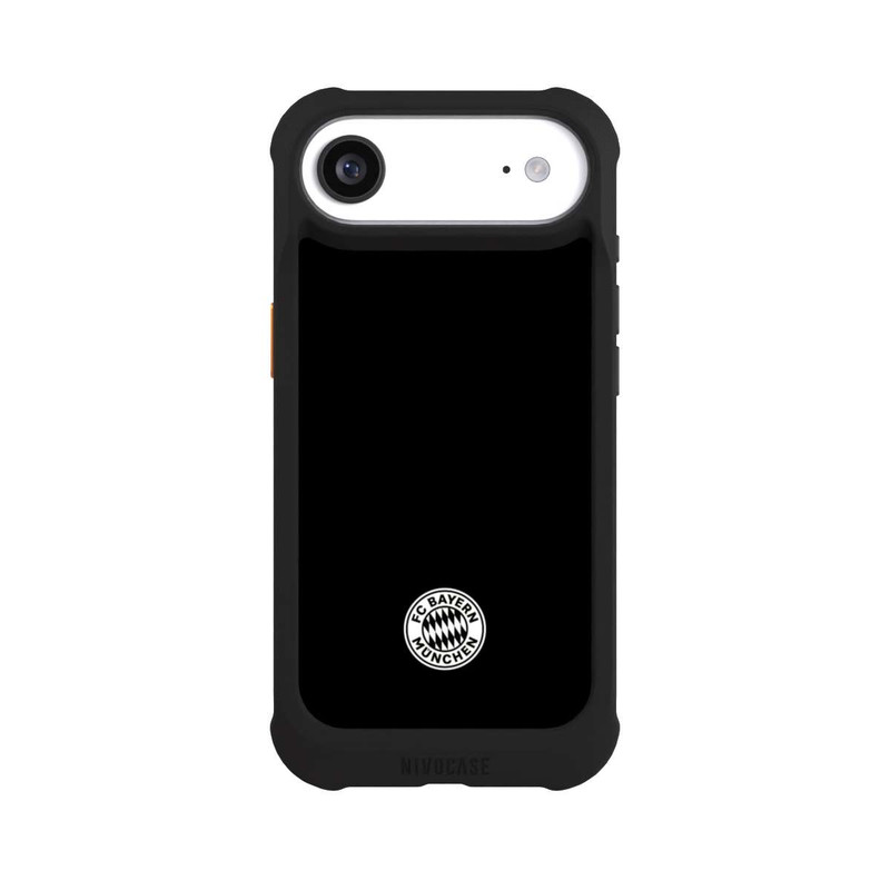iPhone Air NIVOmax Klassisches FCB Logo Klein - Weiß auf Schwarz