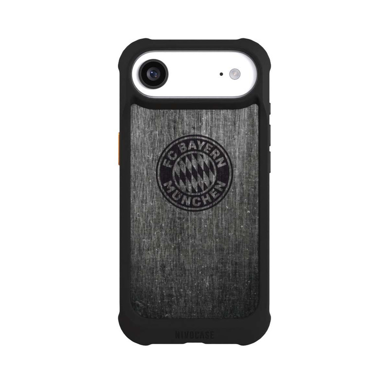 iPhone Air NIVOmax Metalllook FCB Logo einfarbig