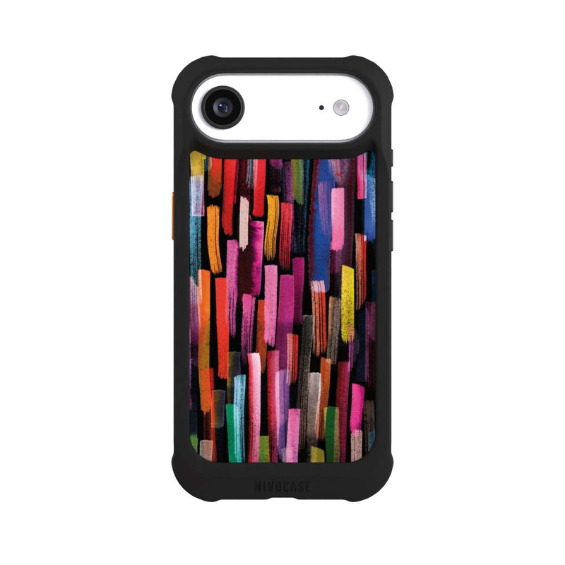 iPhone Air NIVOmax Colourful Brushstrokes Black