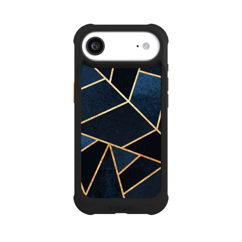 iPhone Air NIVOmax Navy Stein Golddruck