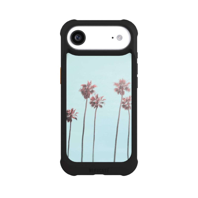 iPhone Air NIVOmax Paradis des palmiers de plage rose