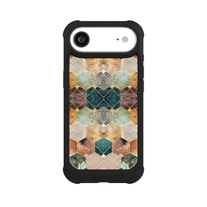 iPhone Air NIVOmax Naturfarbene Sechsecke und Diamanten
