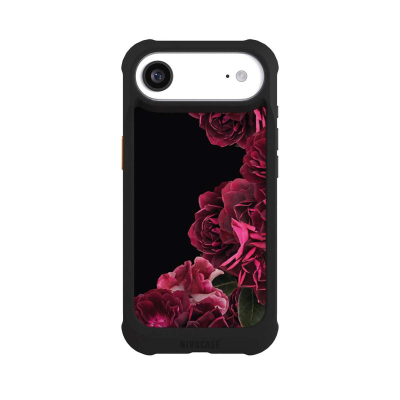 iPhone Air NIVOmax Roses Vintage sur Fond Noir