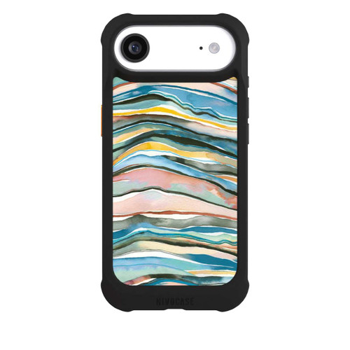 Apple iPhone Air NIVOmax Watercolor Agate Layers Blue