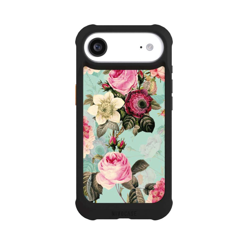 iPhone Air NIVOmax Türkisfarbene Rosentapete