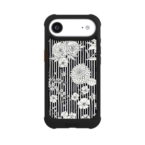 Apple iPhone Air NIVOmax Flowers and Stripes Black and White