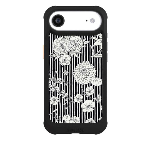 Apple iPhone Air NIVOmax Flowers and Stripes Black and White