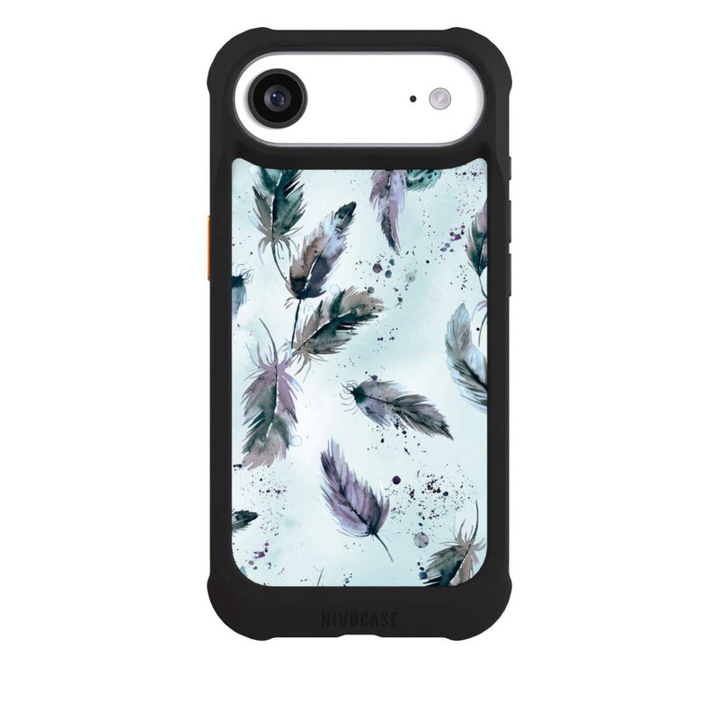 iPhone Air NIVOmax Magische Federn Sanftes Blau