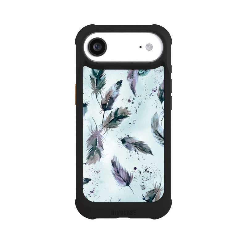 iPhone Air NIVOmax Magische Federn Sanftes Blau