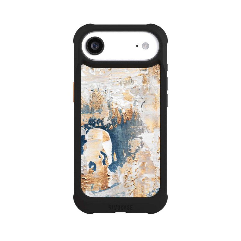 iPhone Air NIVOmax Abstraktion Blau und Gold