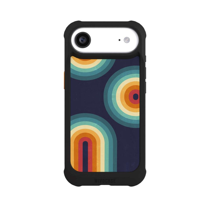 iPhone Air NIVOmax Double Rainbow on Blue
