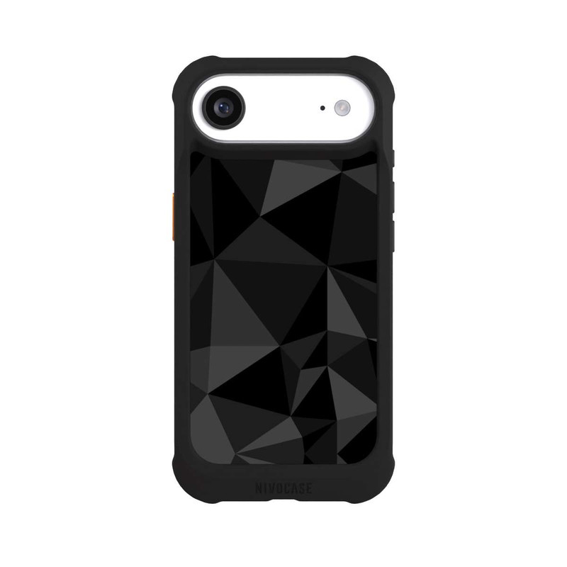 iPhone Air NIVOmax Polygonmuster schwarz