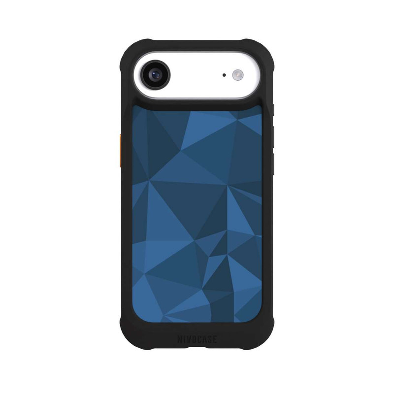 iPhone Air NIVOmax Polygon Pattern Blue