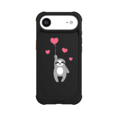 Apple iPhone Air NIVOmax Faultier mit Herzen transparent
