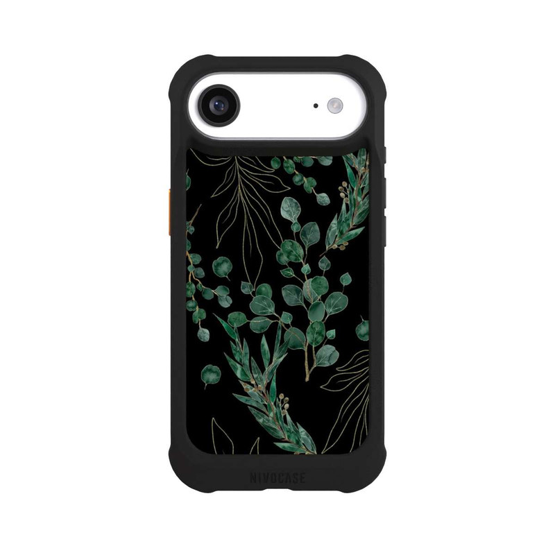 iPhone Air NIVOmax Feuilles d'Eucalyptus Fond Noir