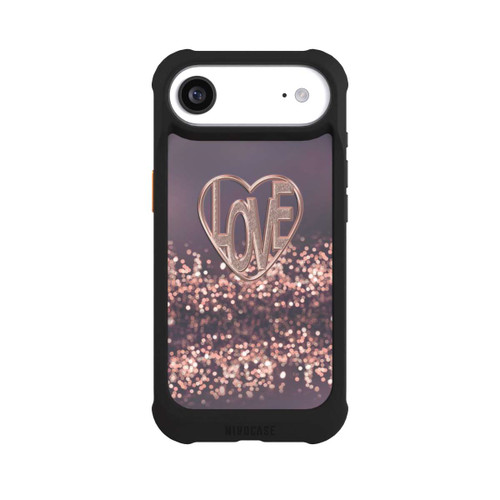 Apple iPhone Air NIVOmax LOVE Glitzerrosa