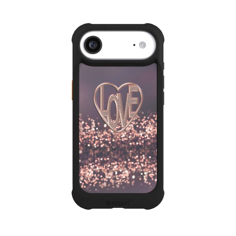 iPhone Air NIVOmax LOVE Glitzerrosa