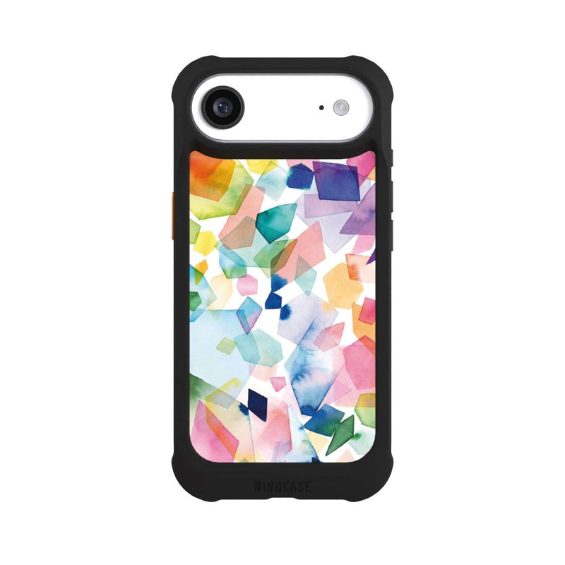 iPhone Air NIVOmax Bunte Aquarelledelsteine ​​und Diamanten