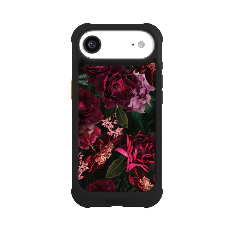 iPhone Air NIVOmax Fleurs rouge foncé et roses