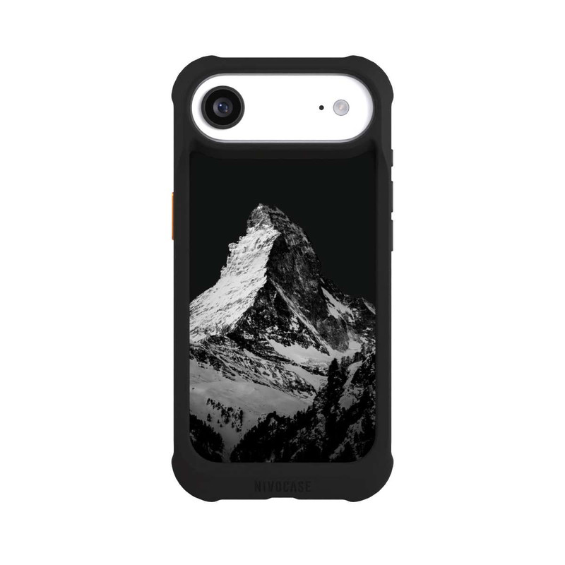 iPhone Air NIVOmax Snow Capped Mountains grey