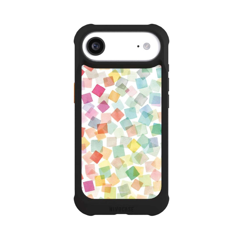 iPhone Air NIVOmax Konfetti geometrische Plaids Regenbogen