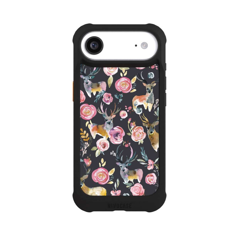 iPhone Air NIVOmax Deers and flowers Anthracite