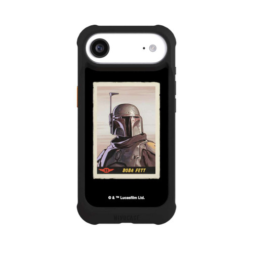 Apple iPhone Air NIVOmax Boba Fett Badges Black Background
