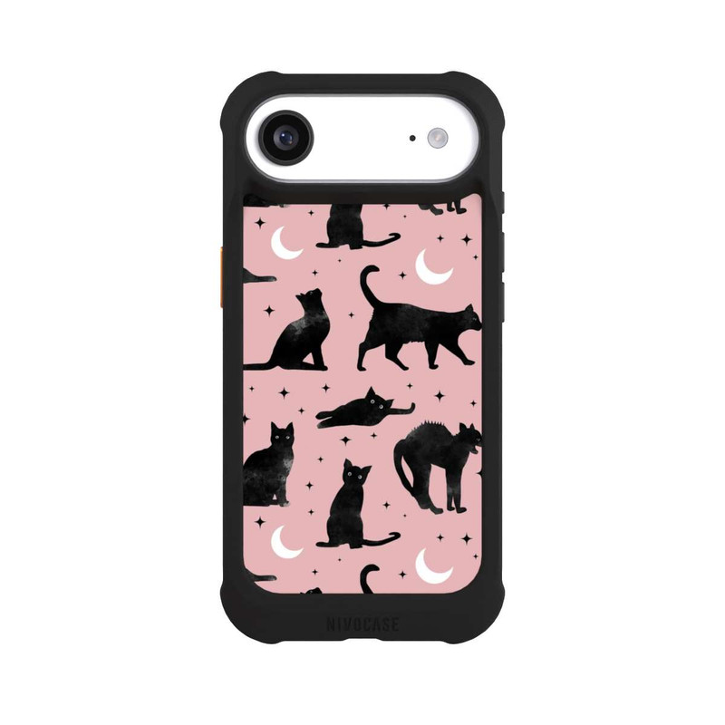 iPhone Air NIVOmax Lune & Chats Fond Rose