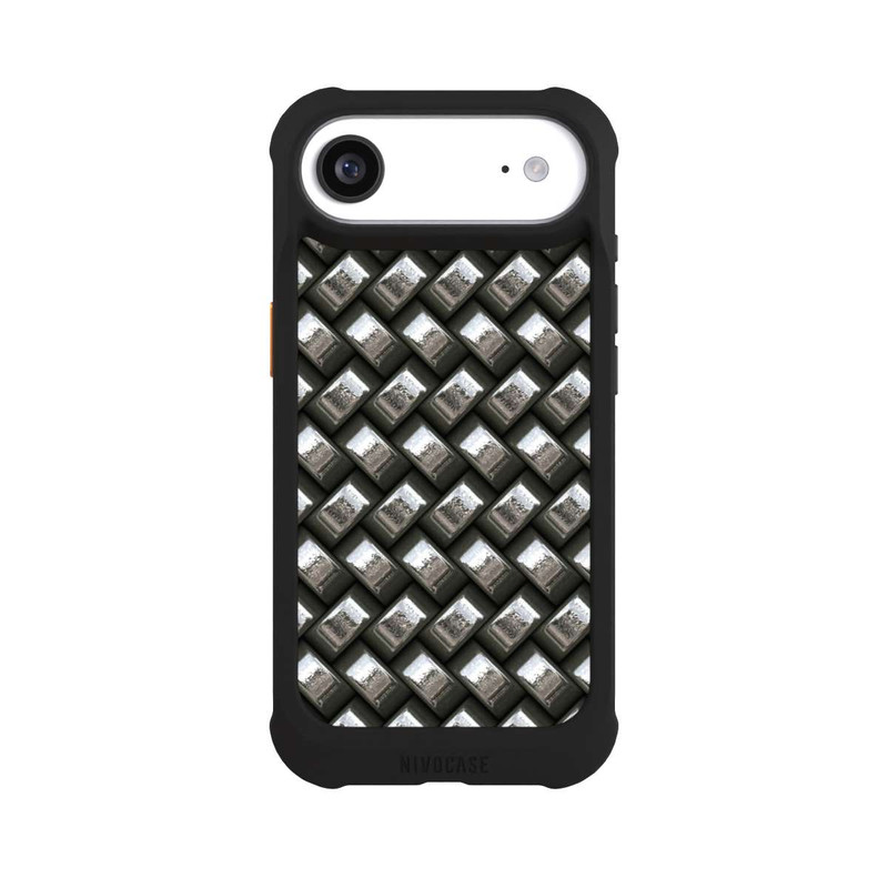 iPhone Air NIVOmax Glamour Silver Metal