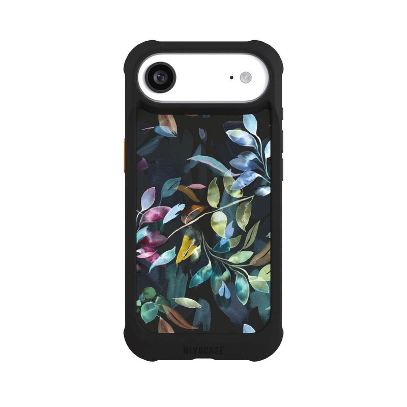 iPhone Air NIVOmax Watercolor Mystic Leaves Black
